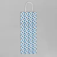 Пакет подарочный под бутылку, упаковка, &laquo;Геометрия&raquo;, белый крафт, 13 х 36 х 10 см