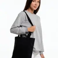 Сумка для покупок с регулируемыми ручками Leta, черная