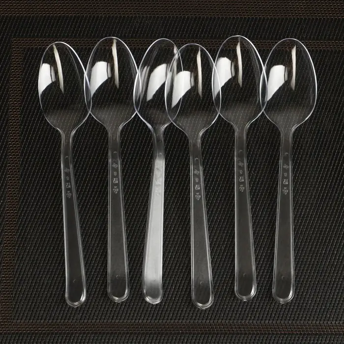 Ложка пластиковая одноразовая Не ЗАБЫЛИ! &laquo;Премиум&raquo;, 18 см, прозрачная, набор 6 шт./уп.