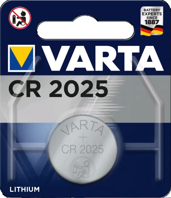 Батарейка литиевая VARTA CR2025 Professional Electronics дисковая 3В бл/1