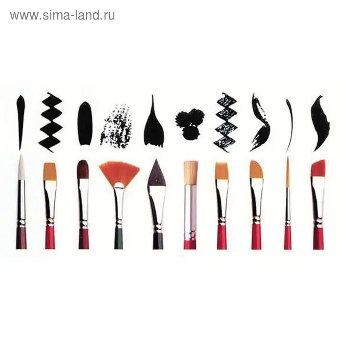 Кисть щетина № 4, плоская