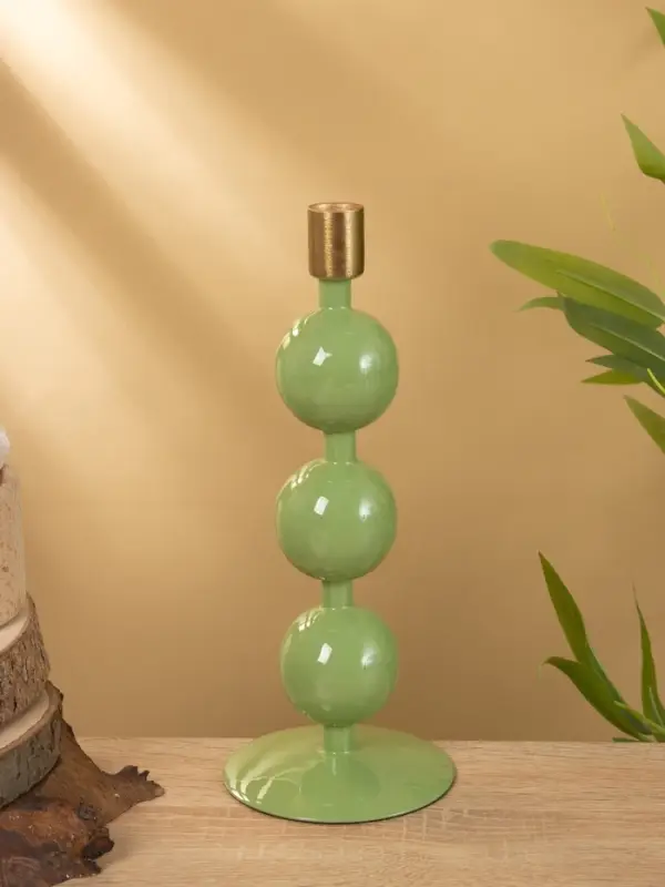 Подсвечник на 1 свечу "Кипарис" с 3 сферами 10х10х25 см