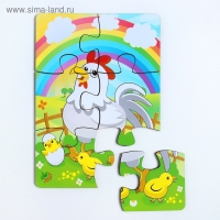 Пазл &laquo;Курица и радуга&raquo; 6 элементов