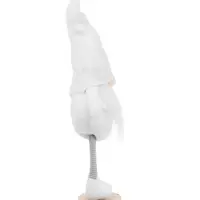 Фигура текстиль &laquo;Гном в белом&raquo; 55 см, 1 LED, от батареек AG13&times;3, свечение тёплое белое