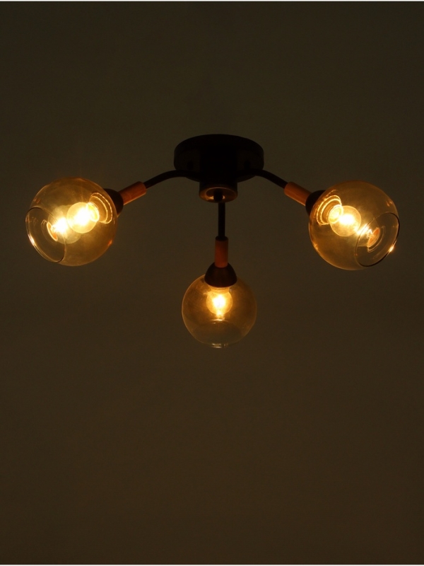 Люстра Люстра "Гундер" 3хЕ27 40Вт черный 57х57х25 см