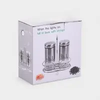 Набор для специй "Сияние.Silver", 2 шт, на подставке