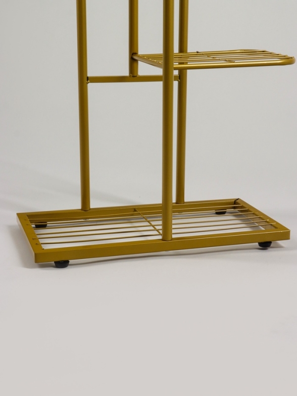 Подставка для цветов Greengo, 6 полок, 44 &times; 22 &times; 105 см, напольная, металл, цвет золотой