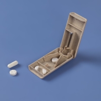 Таблетница с делителем, 8 &times; 4 &times; 1,5 см, 1 секция, цвет МИКС