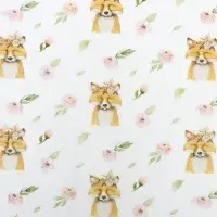 Бумага упаковочная тишью &laquo;Лисица и сад&raquo;, 50 см &times; 70 см, 17 грамм