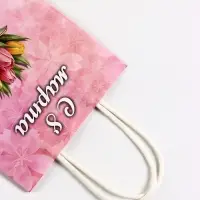 Пакет подарочный крафт, &laquo;С Женским Днём&raquo; 15&times;8&times;21 см