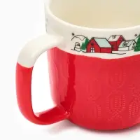 Кружка чайная керамическая &laquo;Новогодняя деревушка&raquo;, 350 мл, ручная работа