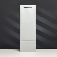 Пакет-переноска для цветов с PVC окном 12,5 &times; 8,5 &times; 36 см, серебряный