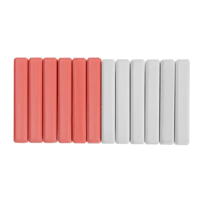 Мелки маркировочные ТУНДРА, белые и красные, 12 шт.