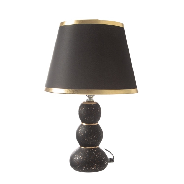Лампа настольная "Шарики" 1х40Вт Е27 черный/золото 22х22х36см