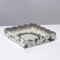 Коробка для кондитерских изделий с пластиковой крышкой &laquo;Бант&raquo;, 15 х 15 х 3 см