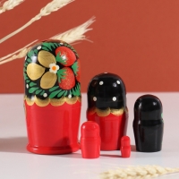 Матрёшка "Наташа", красная, 5-кукольная , 12 см