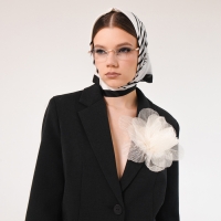 Брошь текстильная &laquo;Цветок&raquo; объемный, невесомый, цвет белый