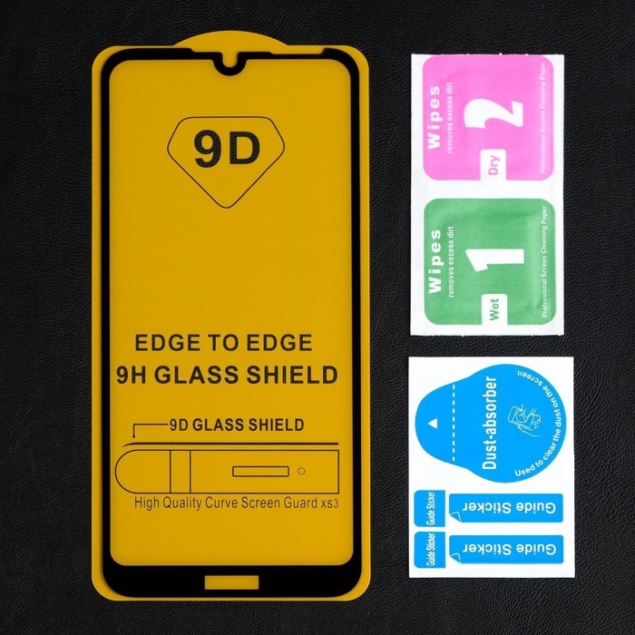 Защитное стекло 9D Luazon для Honor 8A/Y6 (2019), полный клей, 0.33 мм, 9Н, черное Защитное стекло 9D Luazon для Honor 8A/Y6 (2019), полный клей, 0.33 мм, 9Н, черное