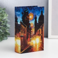 Сейф-книга дерево под шёлк "Улицы ночного города" 17х11х5 см Сейф-книга дерево под шёлк "Улицы ночного города" 17х11х5 см