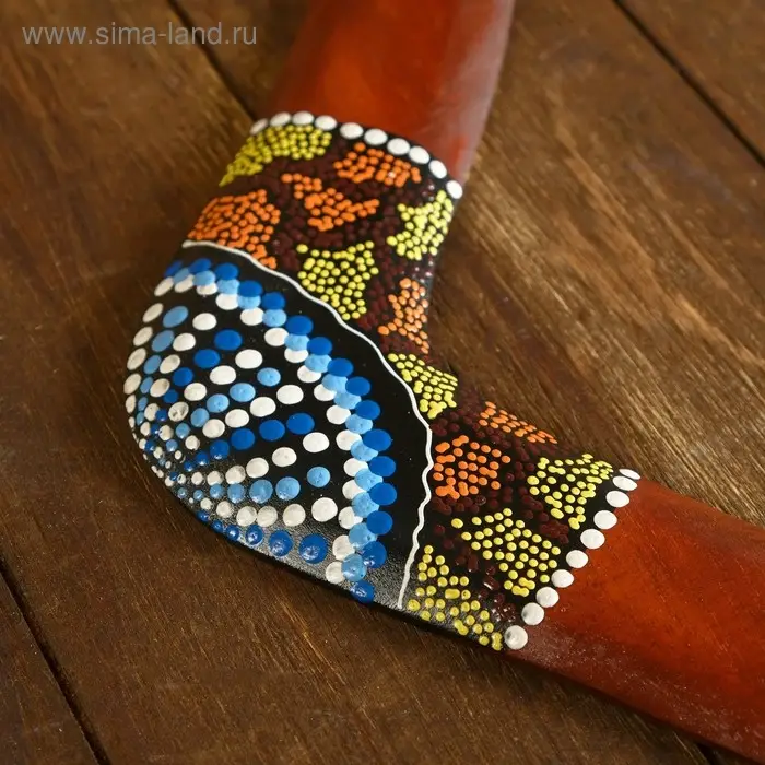 Сувенир &laquo;Бумеранг с точечной росписью&raquo;, 40&times;7&times;1 см, МИКС