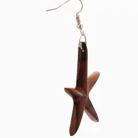 Серьги " Звезда" дерево соно