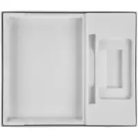 Коробка Overlap под ежедневник, аккумулятор и ручку, ver.2, серая