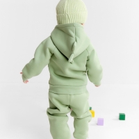 Костюм: толстовка и брюки Крошка Я Dino, рост 86-92, зеленый