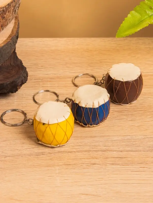 Сувенир брелок "Барабан" махагон, МИКС, 3,5х3,5х3 см