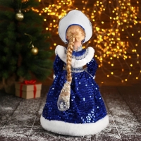 Снегурочка "В синей шубке и кокошнике" 17х35 см Снегурочка "В синей шубке и кокошнике" 17х35 см