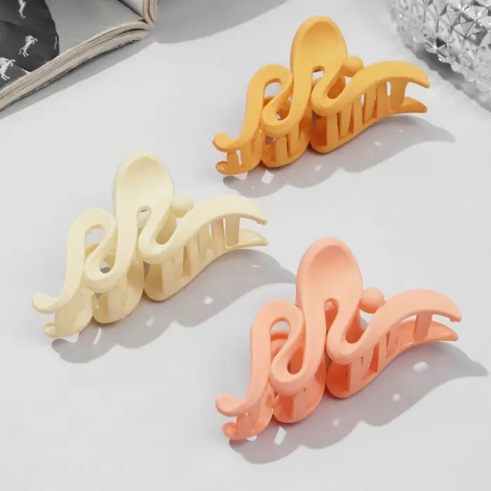 Крабик для волос &laquo;Матовый&raquo;, волна наклон, 7.5 см, МИКС