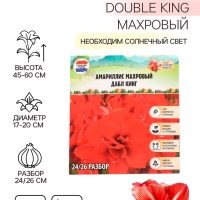 Амариллис Махровый Double King, многолетник, луковица, р-р 24/26, 1 шт.