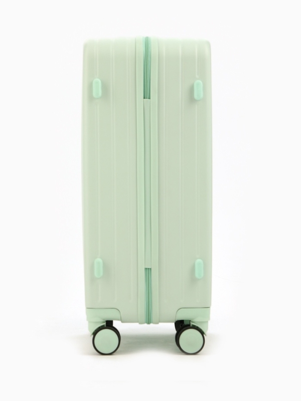 Чемодан 24", PС, 42*27*66, отд на молнии, код замок, 4 колеса, св. зеленый