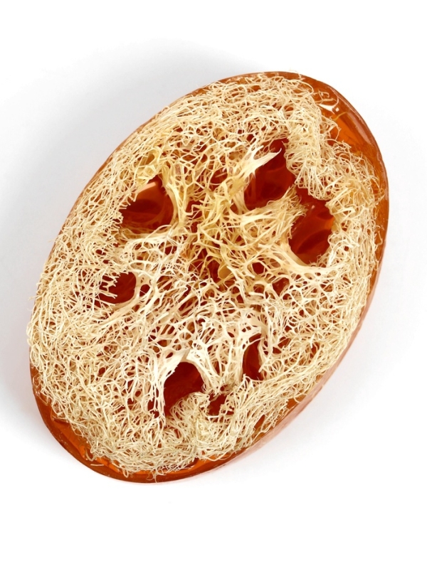 Мыло массажное с люффой "Кофе" 100 г "Добропаровъ" коричневый