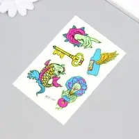 Переводные тату на тело светящиеся цветные &laquo;Чудные сны&raquo;, 14.3&times;7.5 см