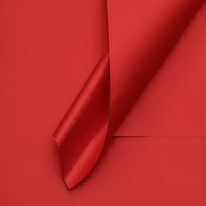 Пленка для цветов тонированная, матовая, насыщенный красный, 57&times;57&plusmn;1 см, 65 мкм