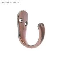 Крючок мебельный ТУНДРА TKO008, однорожковый, медь