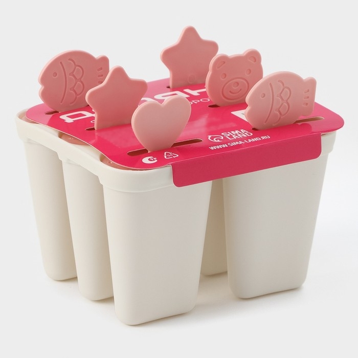 Форма для мороженого Доляна &laquo;Нега&raquo;, 6 ячеек, цвет МИКС