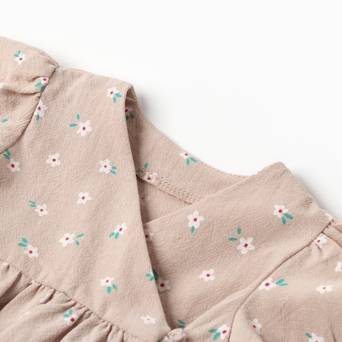 Платье детское Крошка Я Платье детское Крошка Я "Цветы", р. 68-74, бежевый