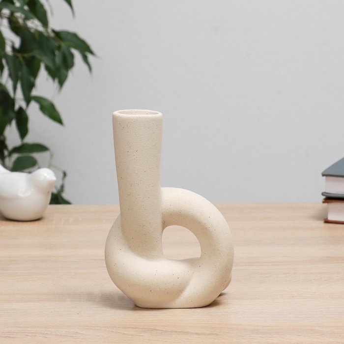 Ваза керамика настольная Ваза керамика настольная "Узел" 11х5х18 см