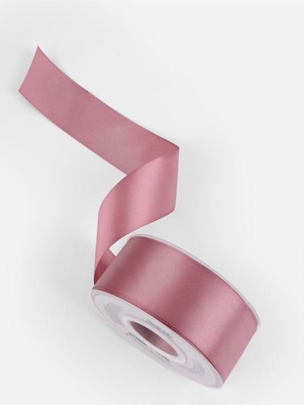 Лента атласная двухсторонняя №165 38мм*25±1м пыльная роза TR Лента атласная двухсторонняя №165 38мм*25±1м пыльная роза TR