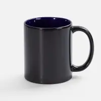 Кружка-хамелеон On Display, глянцевая, черная с синим