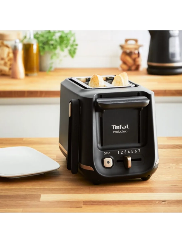 Тостер Includeo TT533811, с поддоном для крошек, черный
