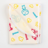 Клеенка подкладная 48х68 см., Ткань/ПВХ, с окантовкой, с рисунком