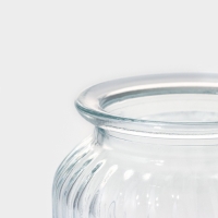 Банка стеклянная для хранения сыпучих продуктов Доляна &laquo;Зайка в золотом&raquo;, 950 мл, с керамической крышкой