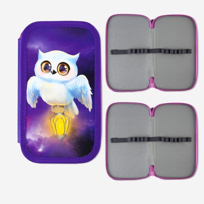 Пенал школьный 2 секции 190 х 105 лам.кар ПО-090 &laquo;1 сентября: Совушка&raquo;