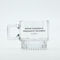 Кружка стеклянная &laquo;Время радовать&raquo;, 270 мл