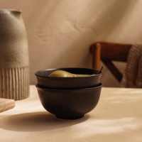 Набор салатников фарфоровых SL Home &laquo;Дарк&raquo;, 750 мл, d=15 см, цвет чёрный