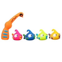 Набор резиновых игрушек для ванны &laquo;Поймай рыбку&raquo;, 5 шт, с пищалкой, Крошка Я