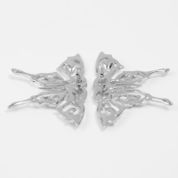 Серьги металл «Бабочка» ажурная, цвет серебро Серьги металл «Бабочка» ажурная, цвет серебро