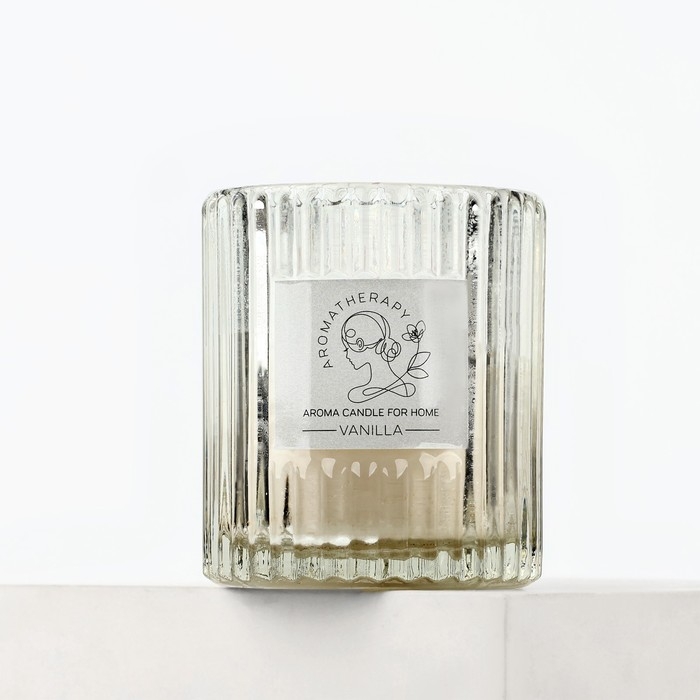Свеча ароматическая в стекле &laquo;Ваниль&raquo;, интерьерная